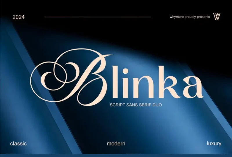 Blinka - Luxury Script & Serif Font Duo