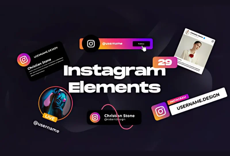Instagram Social Media Elements for Premiere Pro