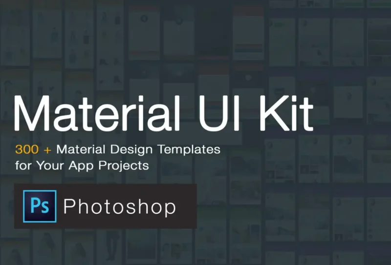 Material Design UI KIT – 300+ for Photoshop