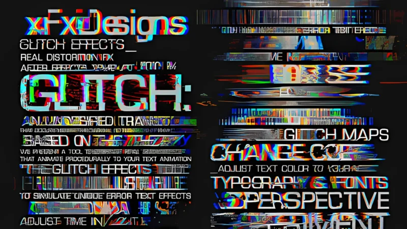 Glitch Text Effects Toolkit + 30 Title Animation Presets